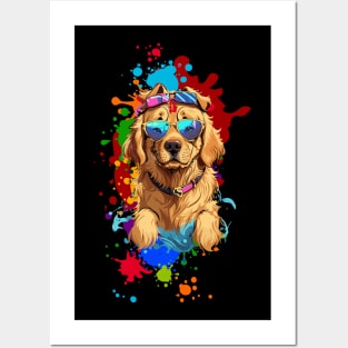 Big dog wearing sunglasses dog lover Posters and Art